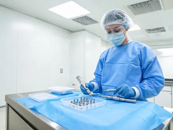 Cleanroom dental implant assembly